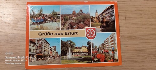Postkarte erfurt ponyranch dom - erfurt,