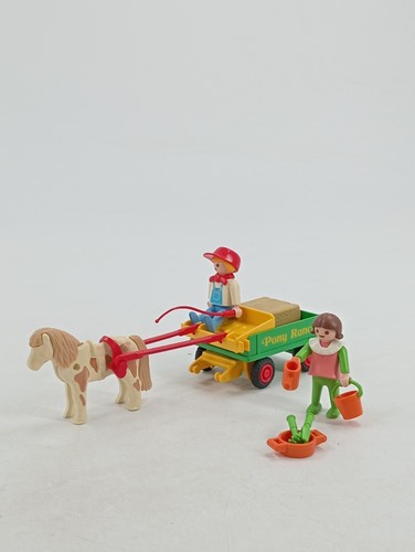 Playmobil pony ranch ponywagen - pony,